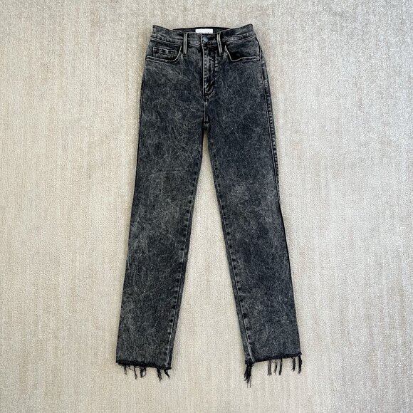 Frame Denim Denim - Frame Le Sylvie Slender Straight High Rise Crop Jeans 25 Rockstar